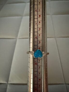 Blue Heart Gemstone Ring - Women Jewelry